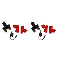 Aislador de Bateria Interruptor de Apagado de Potencia de Corte de Desconexion para Coche Marino RV ATV Vehiculos con 4 Llaves (Tipo I 2 Pz)
