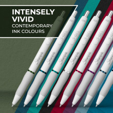 Sharpie S-Gel | Gel Pens for Writing | Medium Point (0.7mm) | Assorted Ink Colours | White Pearl Barrels | 12 Count
