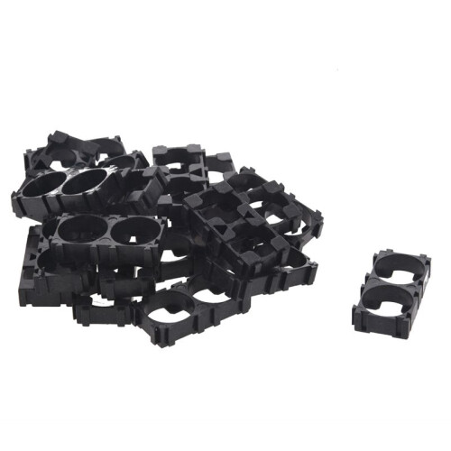 100X 18650 Lithium Battery Double Holder Bracket for DIY Cell Pack Black 2