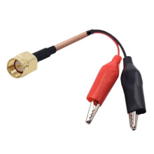 SMA Male to Dual Alligator Clip Test Cable RG316 Coaxial Flexible Use for Testing Length 30cm