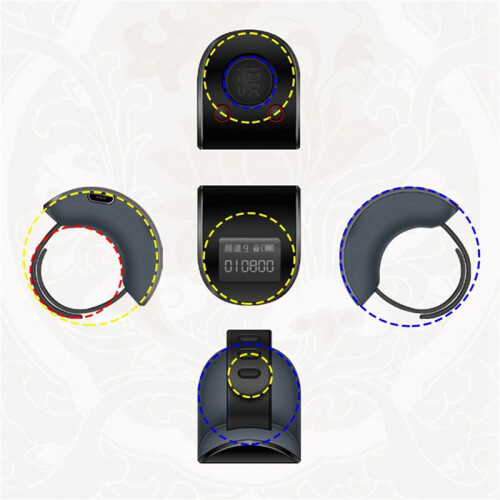 2X  Digital LCD Electronic Finger Ring Hand Tally Counter 6 Digit Rechargeable Counters Clicker-Black