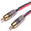 4x Speaker Cables To RCA Plugs Adapter, 2-Channel (1 Foot) 3