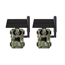 2X 4G Sim Card LTE Cellular 4W Solar 7800MAh Battery Hunting Trail Motion Activated Night Vision 4MP IP66 Camera(EU)