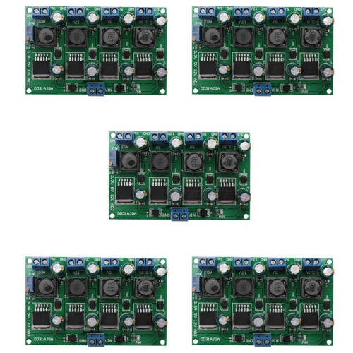 5X 3A 4 Channels Multiple Switching Power Supply Module 3.3V 5V 12V ADJ Output   Step-Down Buck Converter Board