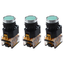 3X LA38-11/203 Push Button Momentary Heavy Duty Power Press Green