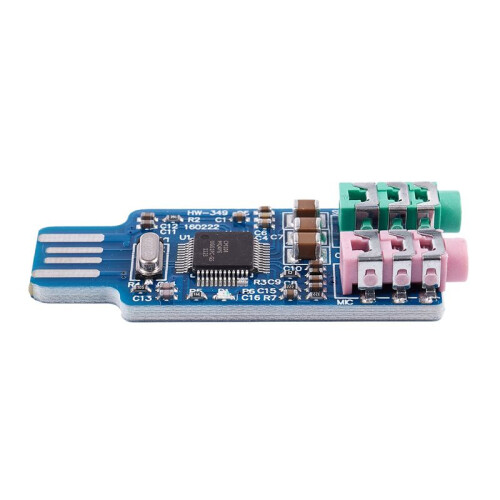 10X Free Driver USB Scheda Audio cm108 USB Scheda Audio Chip Blu 2