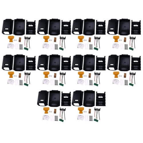 10X para  10 Core 18V/20V Li-Ion Battery Kit Plástica Dcb180 Shell (Sem Célula de Bateria)
