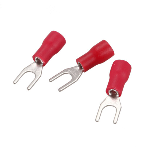 200 Pcs Fourche 4mm AWG 22-16 Cable de borne pre isole 1