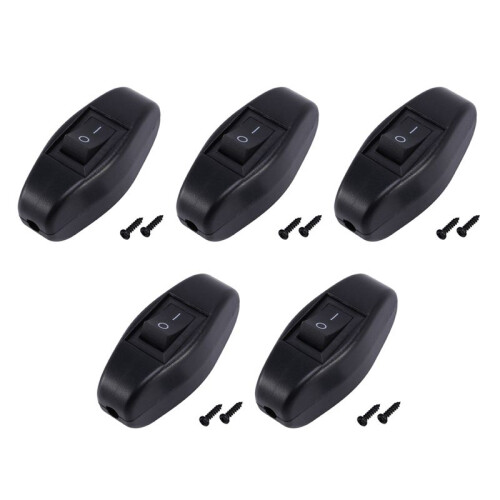 5X Black Bedroom  Off Button in   6A/250VAC 10A/125VAC