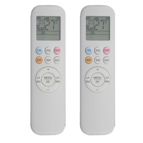 2X New YKR-T/011E Remote Control Replacement for AUX Air Conditioner Remote Control ,White