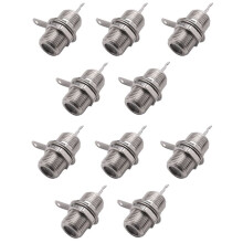 50 Pcs Connecteur Adaptateur du Type F de Prise Femelle Jack A Souder de Panneau Monte