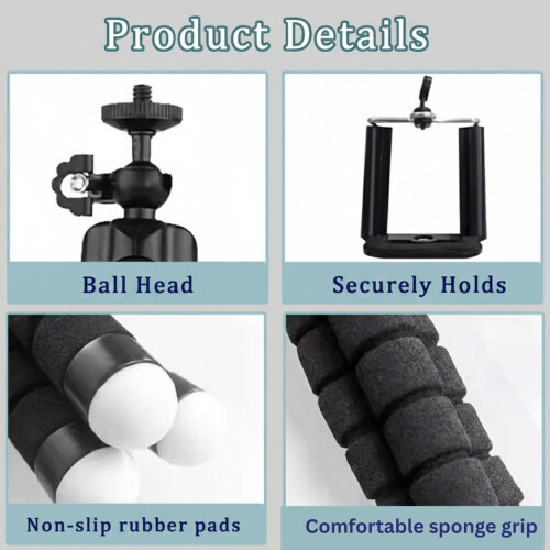 Mini Octopus Tripod Stand Grip Flexible Holder For Mobile Phone Camera Universal 2