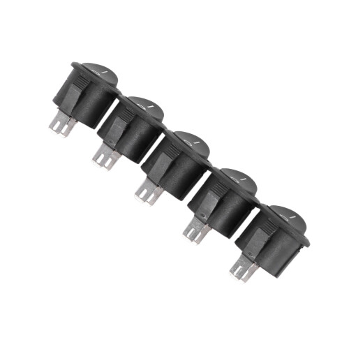 20 Pcs SPST Black Button /Off Round Rocker  AC 6A/125V 3A/250V 1