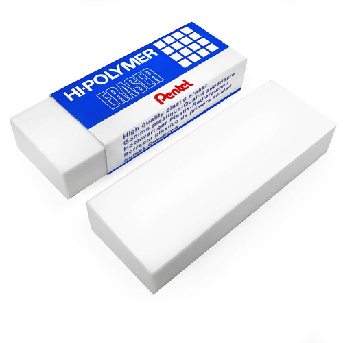 Pentel Pentel - Hi-Polymer Jumbo Plastic Rubbers Erasers - White (2)
