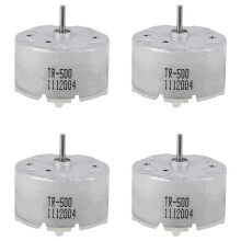 4X RF-500 TB-12560 1.5 - 12 V 2700 U / MIN Idling Speed 32 mm Diameter Motor Silver
