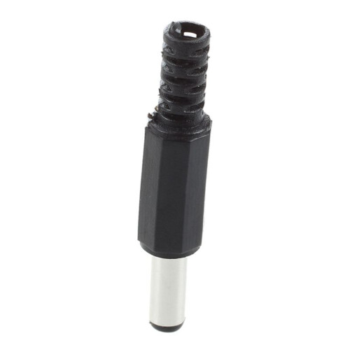 80 Pcs Black 2.5mm x 5.5mm  Power Male Plug Jack Adapter 1