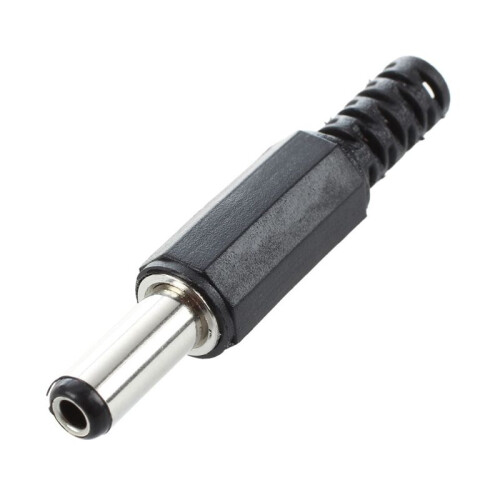 80 Pcs Black 2.5mm x 5.5mm  Power Male Plug Jack Adapter 2
