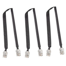 3X Door/Window Pass Through Flat RF Coaxial Cable SO239 UHF Female to UHF Female 50 Ohm RF Coax Pigtail Extension Cord