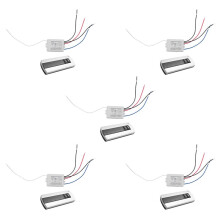 5X Manier AAN/UIT 220V Draadloze Afstandsbediening Schakelaar Digitale Afstandsbediening Schakelaar voor Lamp & Licht HT035