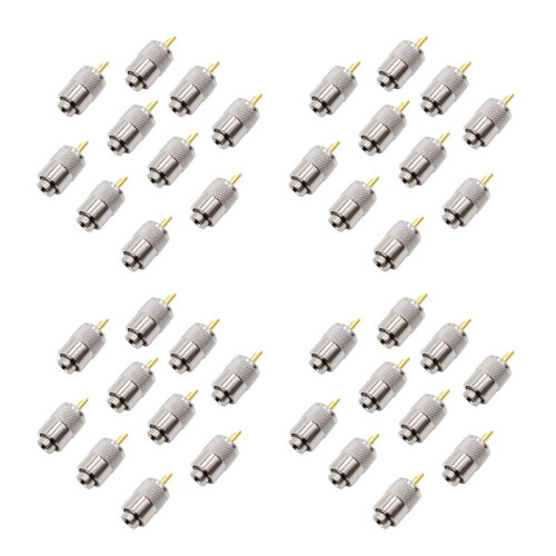 40 Piezas Conector RF UHF Conector Macho RG8 RG58 Cable Conector de Antena PL259