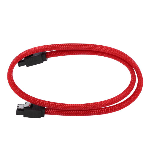 5pcs 50CM  3.0 III SATA3 7Pin Data Cable 6Gb/S SSD Cables HDD Hard Disk Data Cord Premium Version(Red) 1