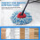 (White) 4 Pack RinseClean Spin Mop Replacement Head Spin Mop Refills Compatible 3