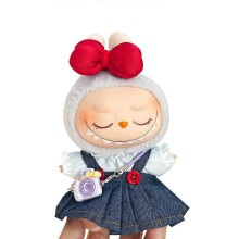 (red) Doll Clothes Outfits, 4-Pieces 17cm Labubu Doll Clothing Set Accessories (No Doll Only Cloth)