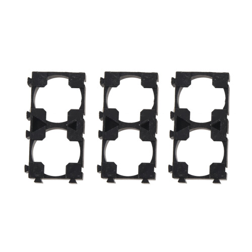 60X 18650 Lithium Battery Double Holder Bracket for DIY Cell Pack Black 2