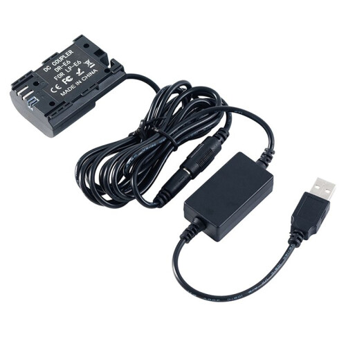 2X  Coupler,LP-E6 Dummy Battery Set for  5D2 5D3 5D4 6D 6D2 60D 7D 7D2 70D 80D 90D Replacement Power Adapter 2