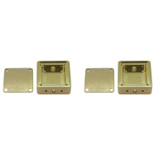 2X Aluminium Behuizing Afscherming Behuizing RF Box Elektromagnetisch Gouden Geleidend Oxide