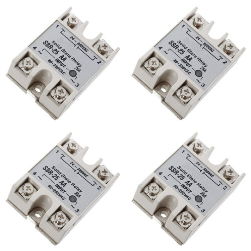 4X SSR-25AA 80-250V 25A Machinery Control AC Solid Module State Relays