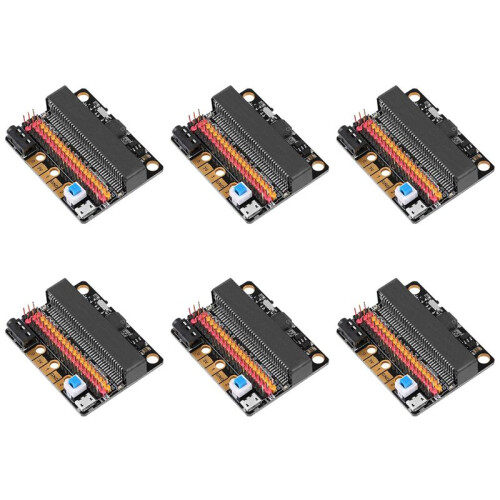 6X Carte D'Extension Micro-Bit Bouclier D'Adaptateur de DéRivation IOBIT V2.0 avec Buzzer pour BBC Micro: Programmation Graphique Python pour Peu