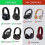 4x Ear Cushion Memory Foam Ear Pads Replacement Compatible with  E65 E65BTNC / Duet NC / Live 650BTNC Live 660 BTNC 4