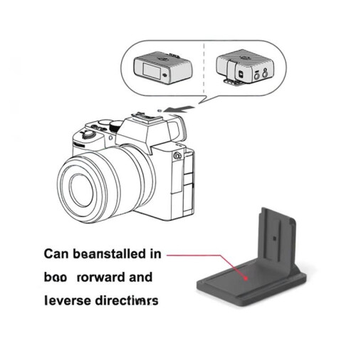 Back Clip Fixing Base Hot/Cold Shoe Adapter Plate for  MIC Wireless Microphone Cold Hot Shoe Plate 2