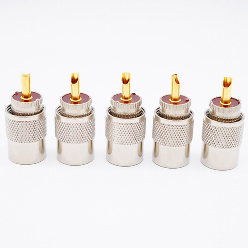 30 Piezas Conector RF UHF Conector Macho RG8 RG58 Cable Conector de Antena PL259 1