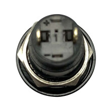 3X -Off Latching Waterproof 12mm Push Button SPST 2A IP67, Black