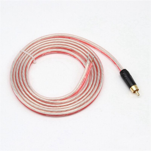 4X Replacement Repair Speaker Bare Wire Cable 5Ft with RCA Plug to Stripped Ends 2