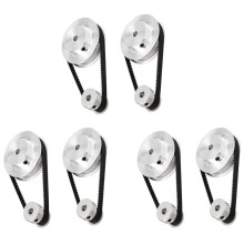 6 Set 2GT Synchronous Wheel 20 60 Teeth Bore Aluminum Timing Pulley GT2 Timing Belt Pulley System