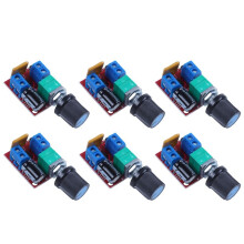 6X Motor Controlador de Velocidad PWm 3V 6V 12V 24V 35VDC 90W 5A Interruptor de Control de Velocidad del Motor Atenuador LED