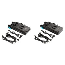 2X V-Mount-V-Lock-Akkuplattenadapter für V-Mount-Akkuhalterung für Kamera, Videoleuchte, Monitor, Audiorecorder