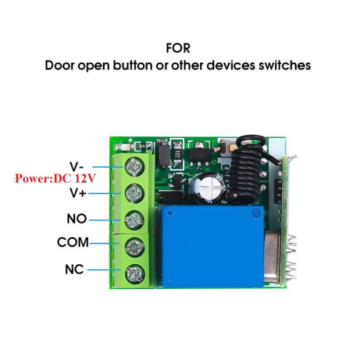 4X  12V Single Channel Relay Module Universal Wireless  RF Relay Receiver + 2 CH Remote Controller 1