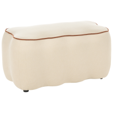 Upholstered Bench JUNO Fabric Light Beige