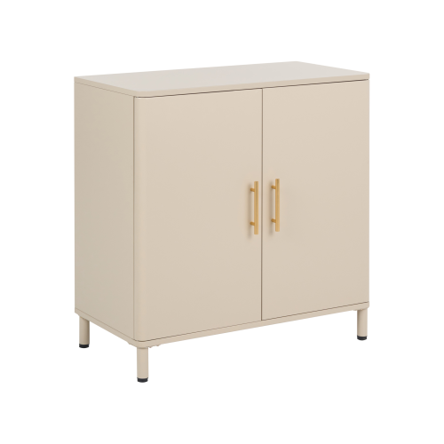 Beliani 2 Door Sideboard OMBURA Metal Beige