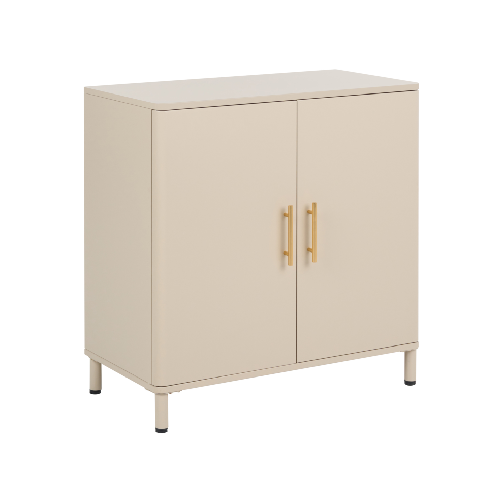 Beliani 2 Door Sideboard Ombura Metal Beige