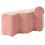 Beliani Upholstered Bench LITTLETON Boucle Pink 1