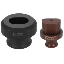 Hydraulic Hole Punch Die 13x20mm Oval Hole 40Cr Steel Electric Punching Kit for MHP-20 JP-20 Electric Punching Machine