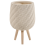 Beliani Elevated Plant Pot PAVONE 27 cm Light Beige 1