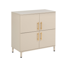 4 Door Sideboard OMBURA Metal Light Beige