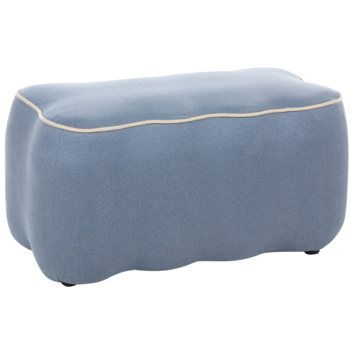 Beliani Upholstered Bench JUNO Fabric Light Blue