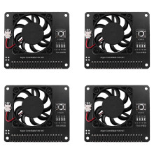 4X Argon Fan HAT for Raspberry Pi 4/ 3 Cooling Fan with Software Adjustable Speed / 40mm Fan for Raspberry Pi4